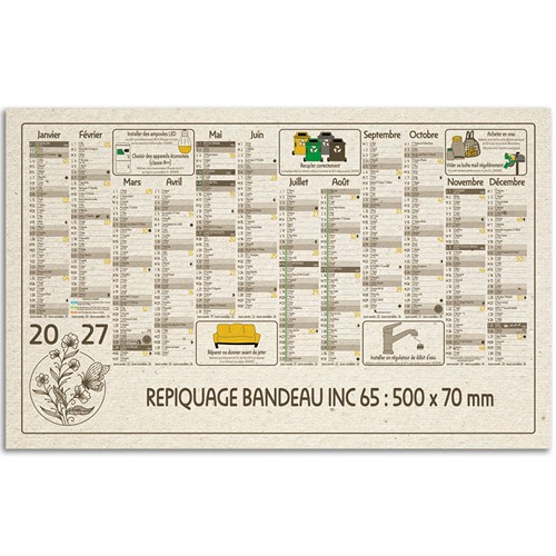 CALENDRIER BANCAIRE THEMATIQUE ECO-RESPONSABLE_INC 65_2027
